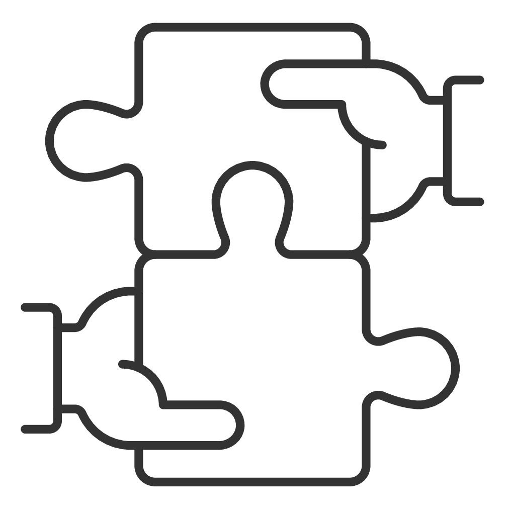 Infografika - dwa puzzle złożone