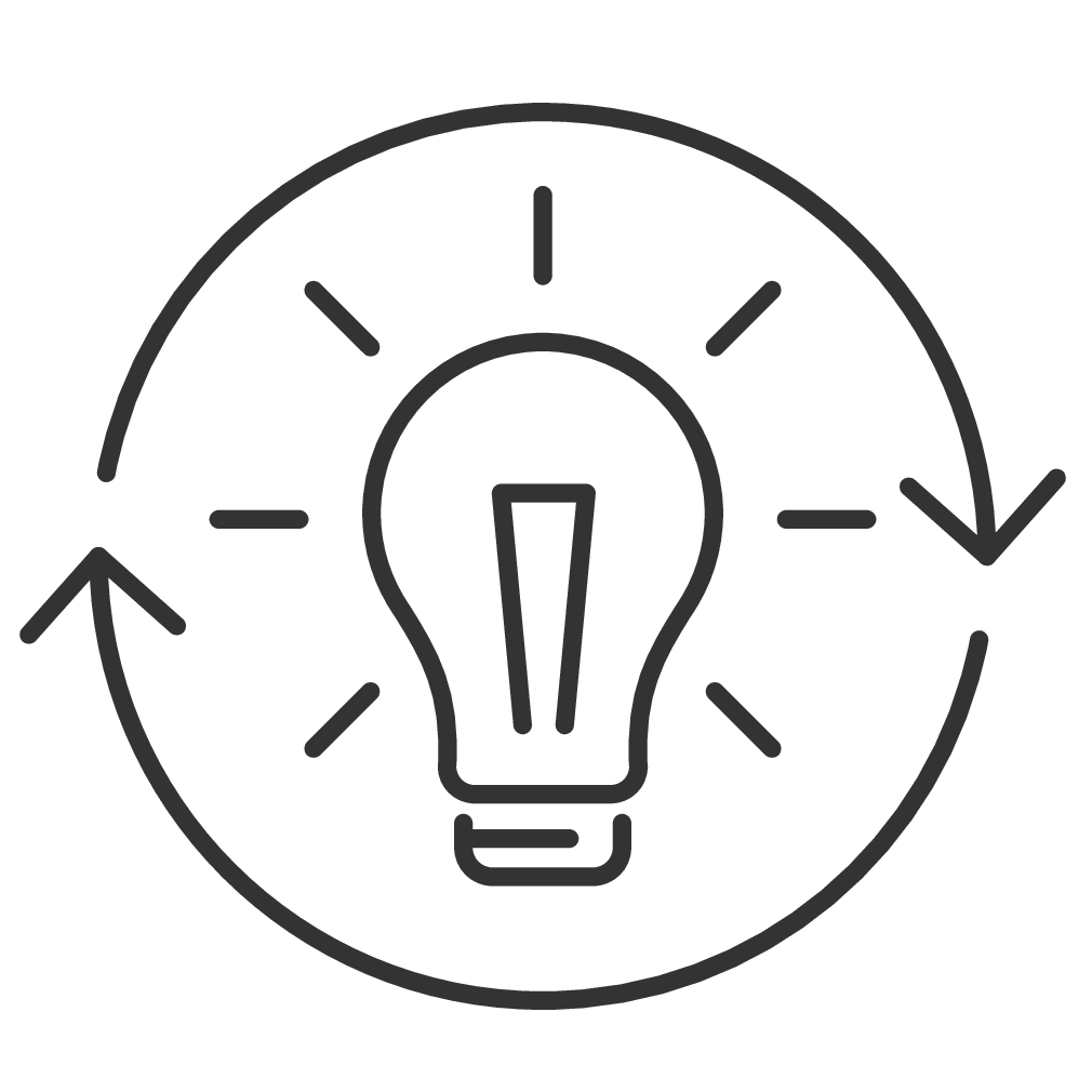 Infografika - żarówka w kole